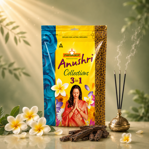 Mangaldeep Anushri collections 3 in1 - Ziplock pack