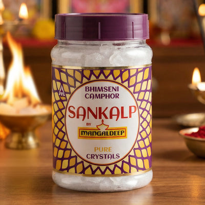 Mangaldeep Sankalp Pure Bhimseni Camphor Flakes 100g Jar