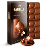 Fabelle Hazelnut Mousse - Luxury Handcrafted Milk Chocolate Bar with Hazelnut Cocoa Mousse and Roasted Turkish Hazelnut Bits, Premium Packaged Chocolate Box 1