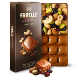 Fabelle Rocky Road -Luxury Handcrafted Milk Chocolate Bar with Dry Fruits, Crunchy Nuts and Crispies,120g, Premium Milk Chocolate Gift, Chocolate Bar 1