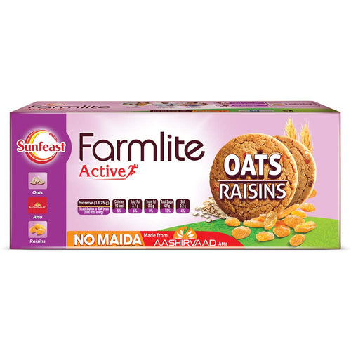 Sunfeast Farmlite Oats and Raisins Cookies - 75g